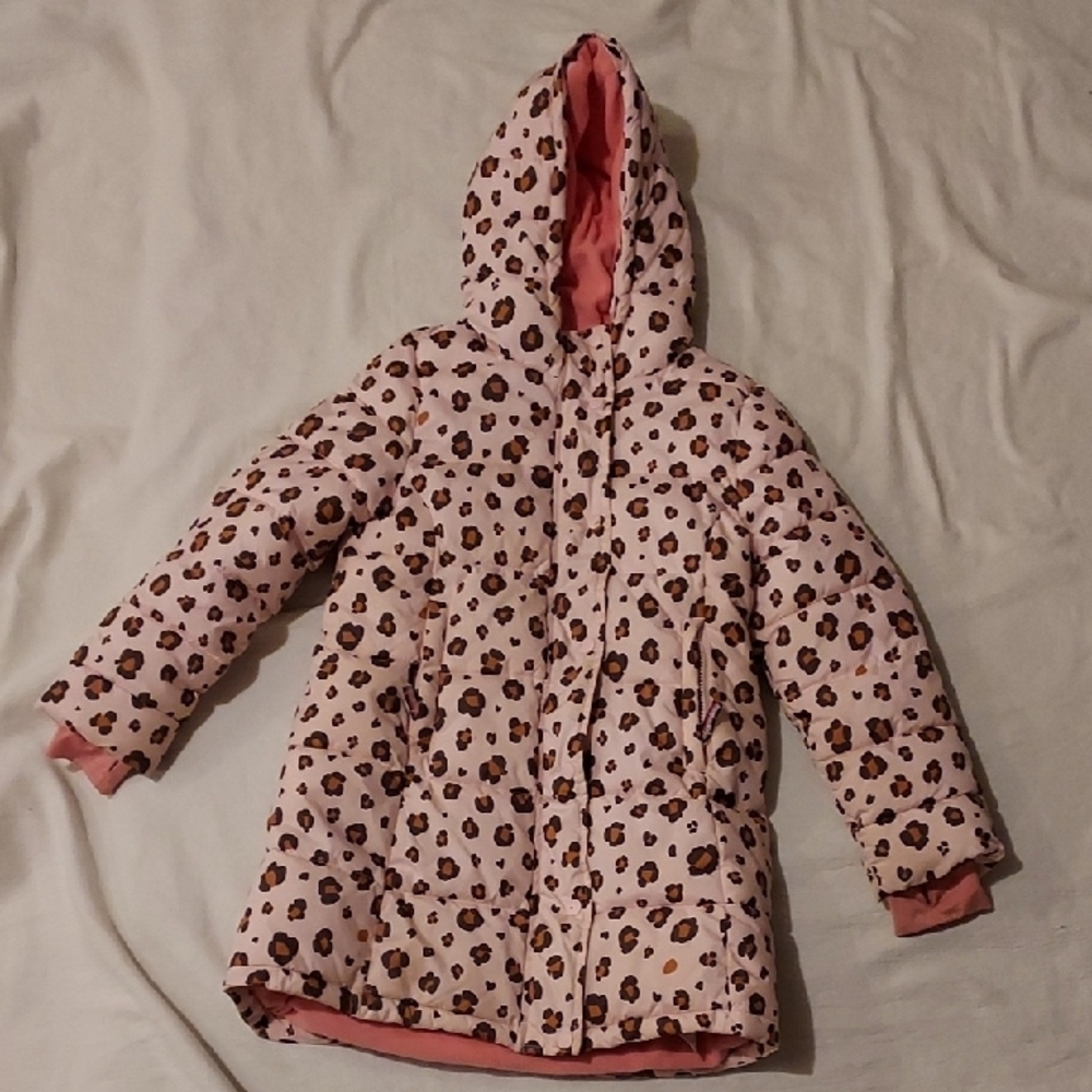 Amazon Essentials Pink Leopard Kids Jacket